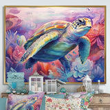 Graceful Turtle - Turtle Living Room Wall Art