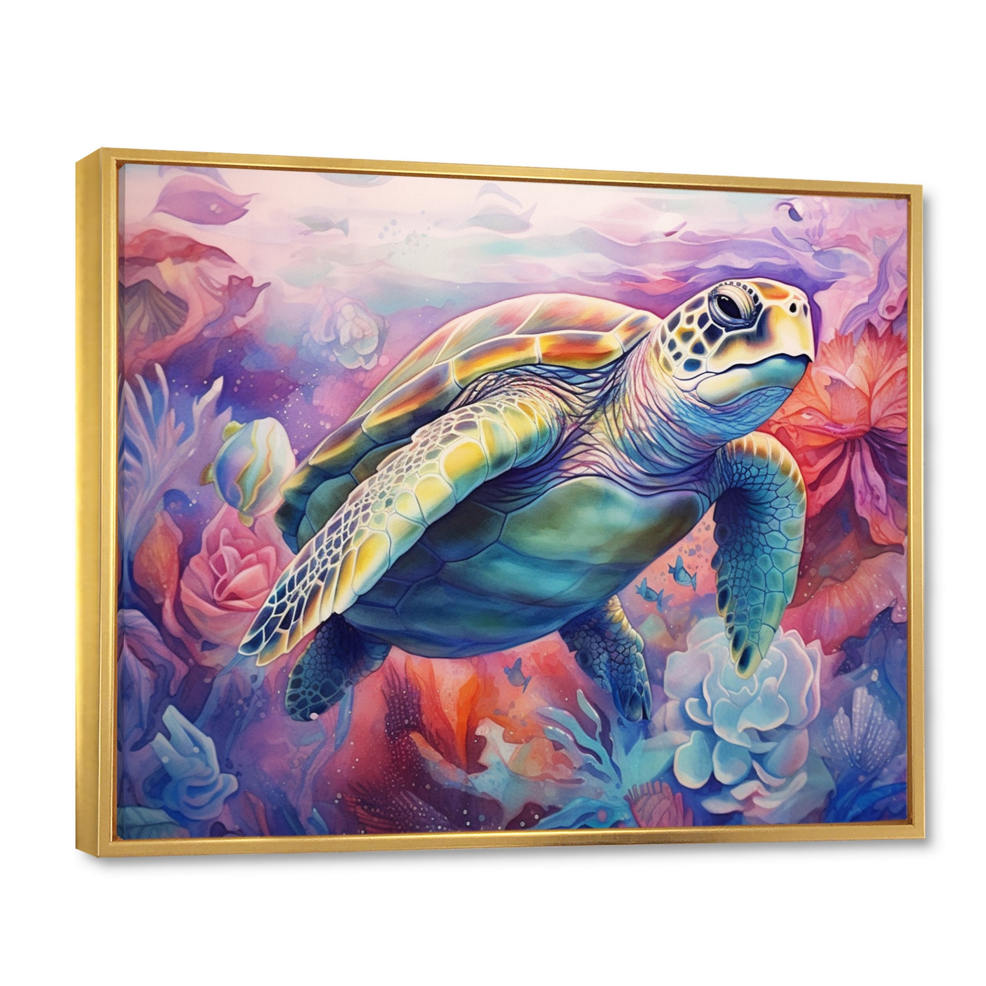 Graceful Turtle - Turtle Living Room Wall Art