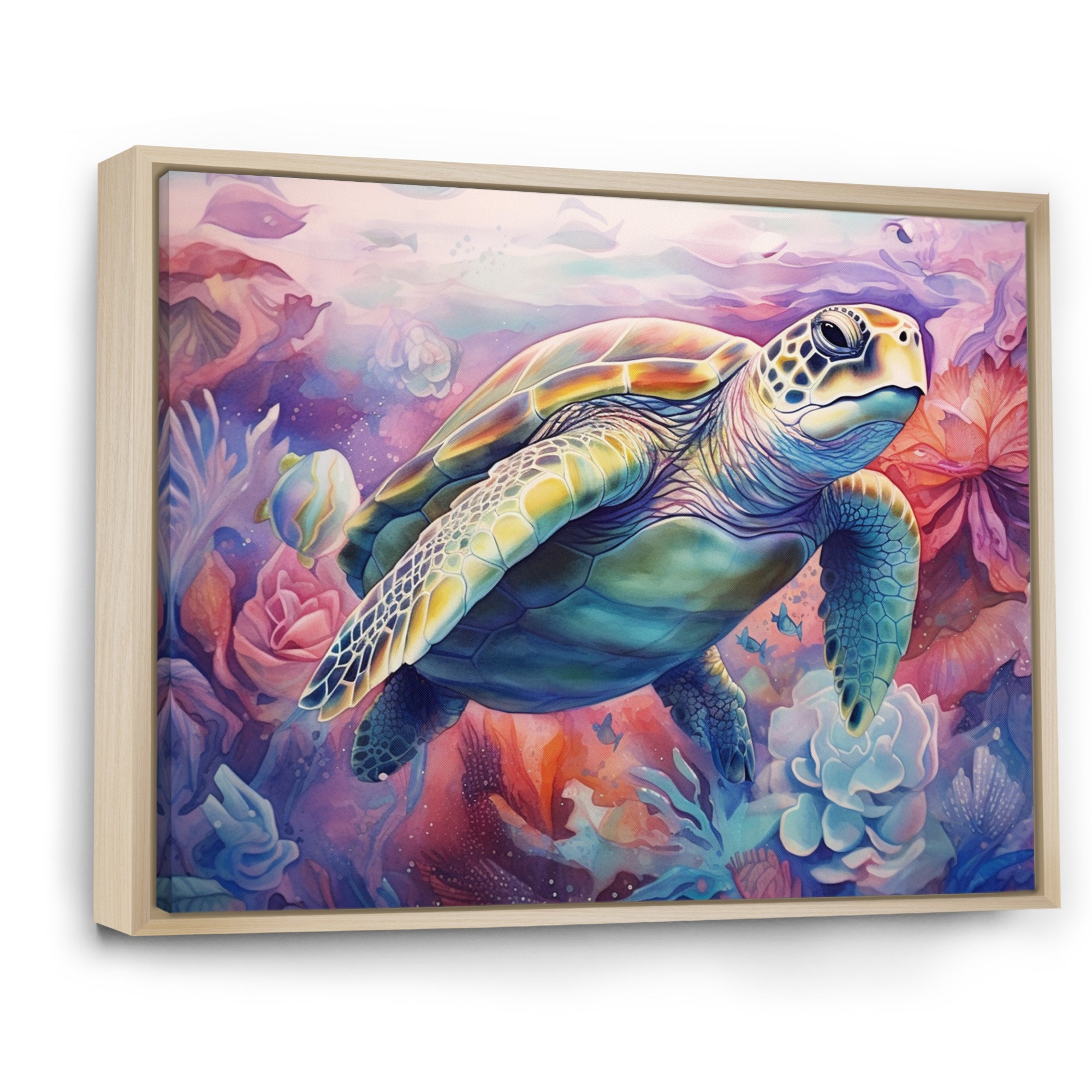 Graceful Turtle - Turtle Living Room Wall Art