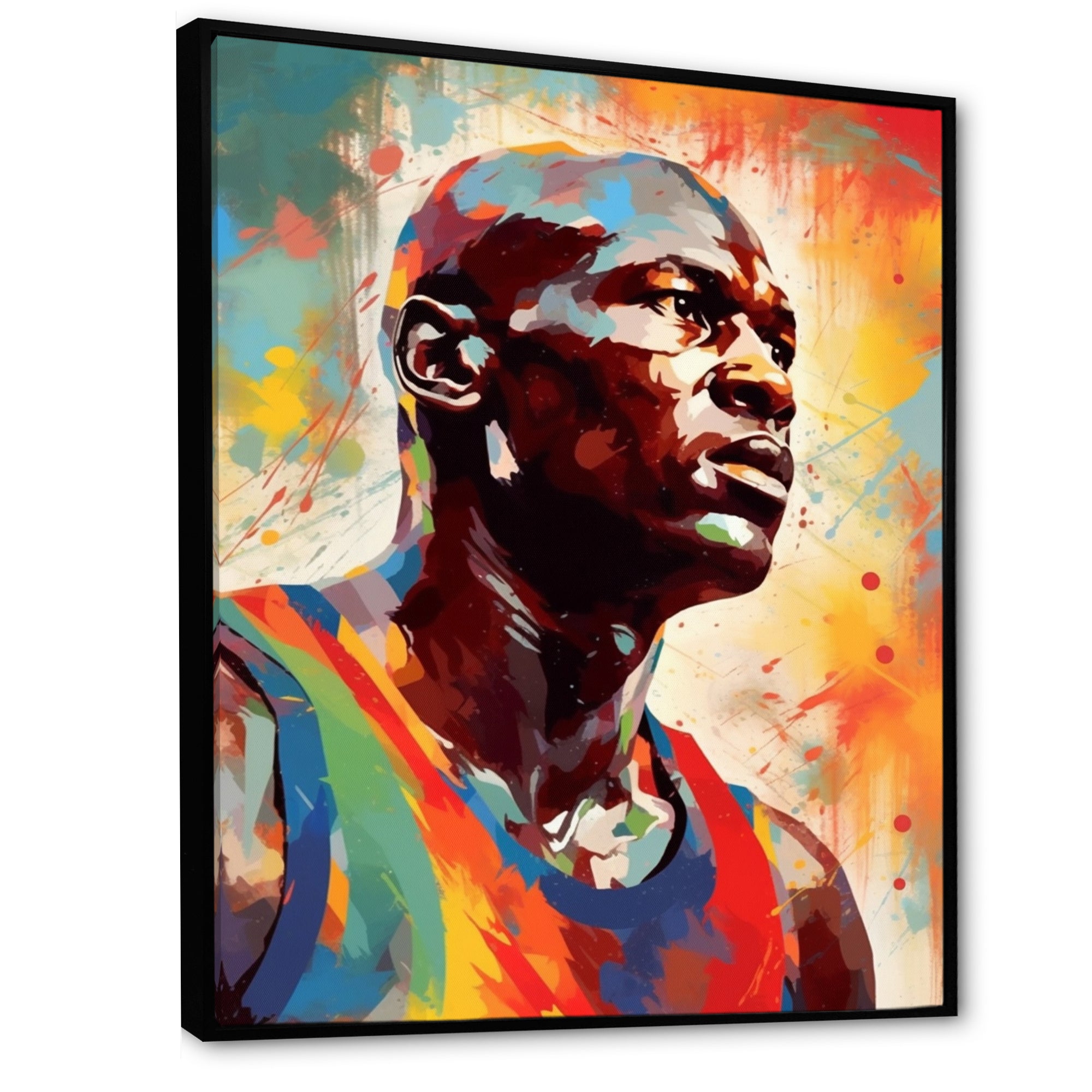 Basketball Portrait I - Sport Basketball Canvas Wall Art