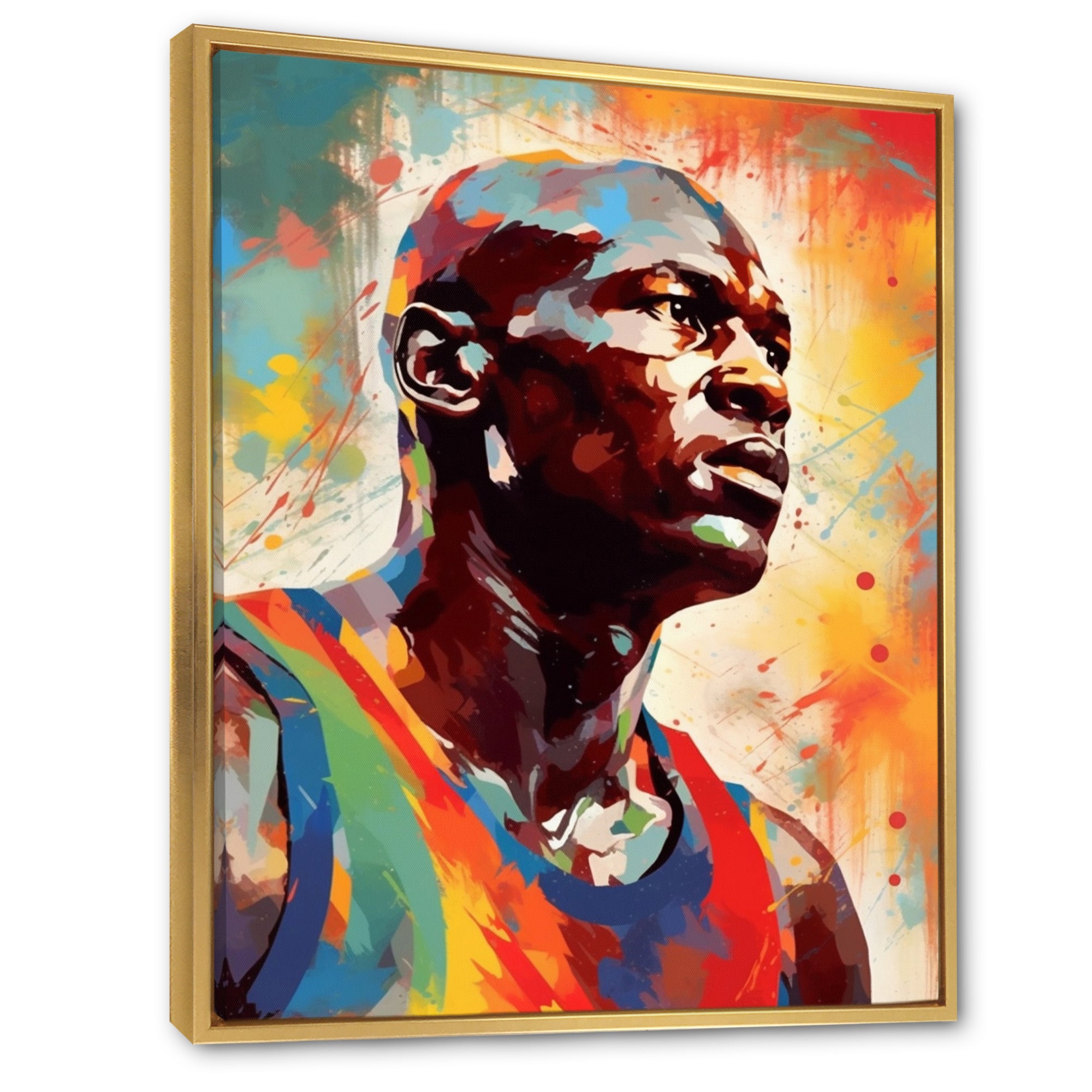 Basketball Portrait I - Sport Basketball Canvas Wall Art