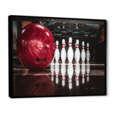 Red Strike Bowling - Bowling Canvas Wall Art