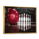 Red Strike Bowling - Bowling Canvas Wall Art