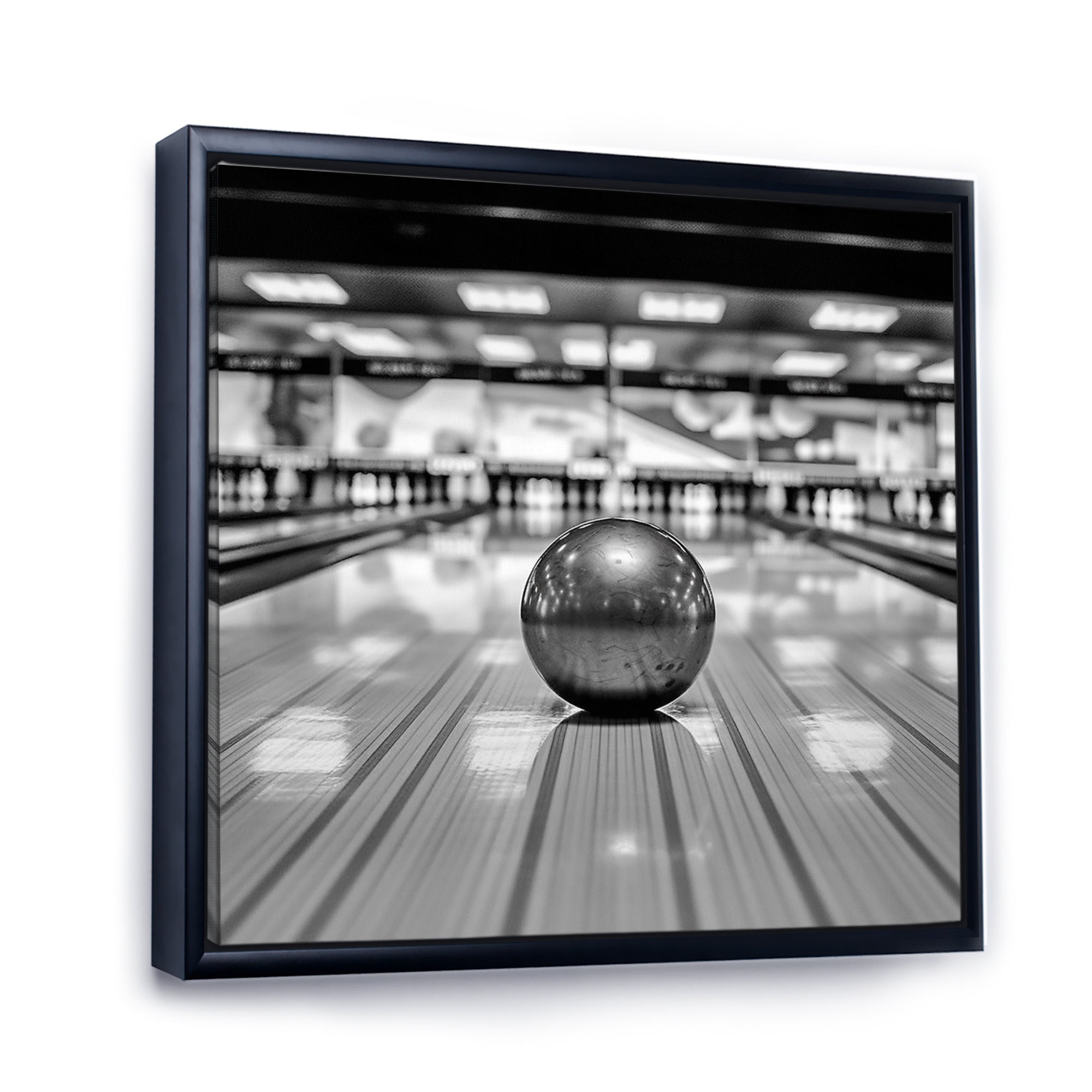 Black And White Bowling Photo - Bowling Canvas Wall Art