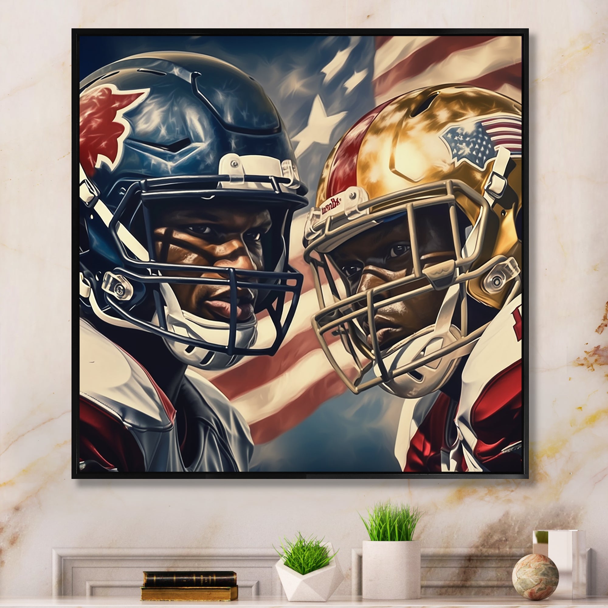 Football Day Glory In USA I - Football Canvas Wall Art