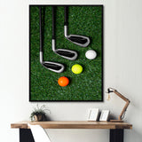 Golf Set Swing Excellence I - Golf Canvas Wall Art