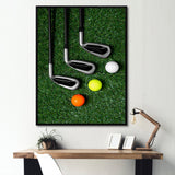 Golf Set Swing Excellence I - Golf Canvas Wall Art