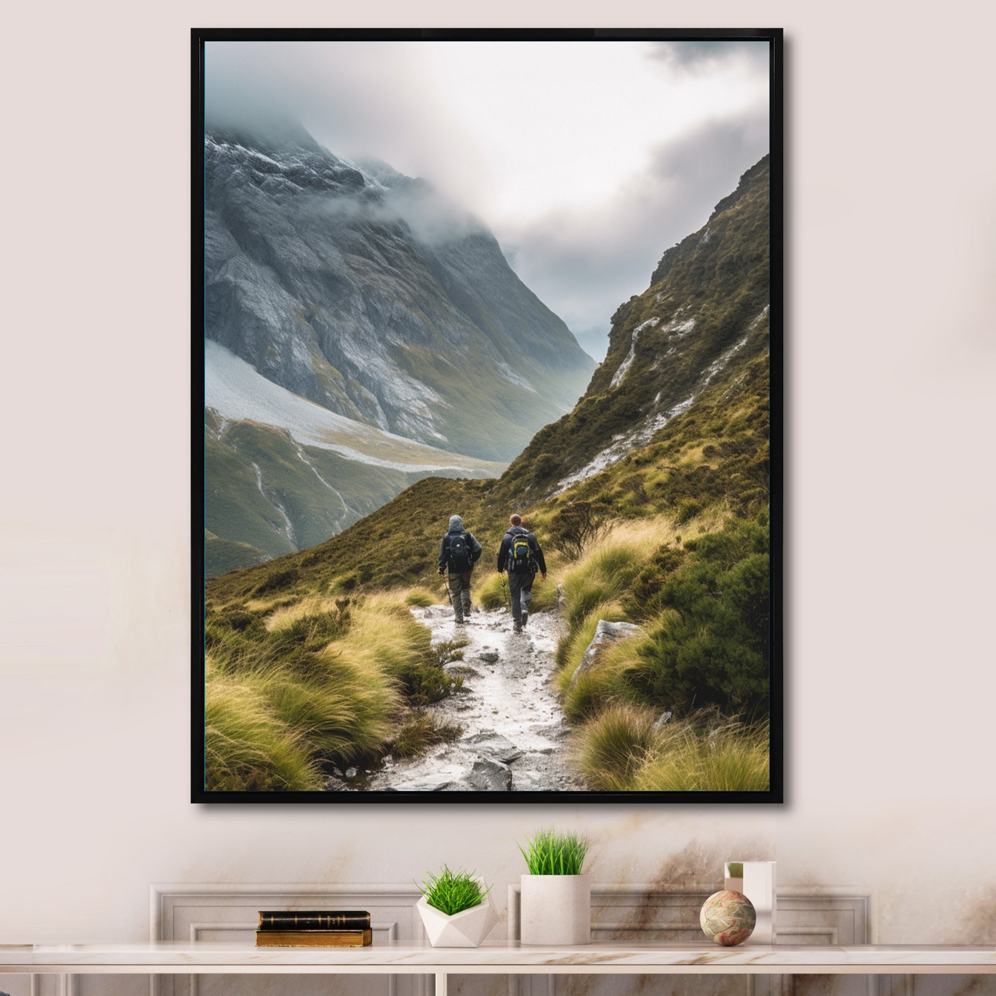 Mountain Hiking Photo I - Hiking Canvas Wall Art