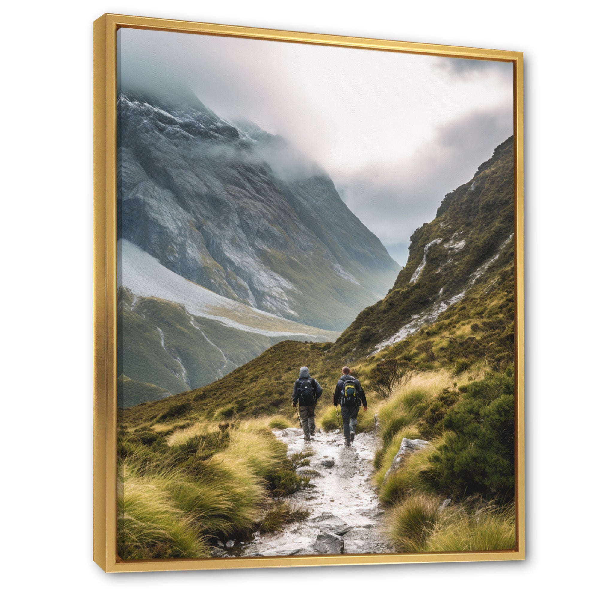 Mountain Hiking Photo I - Hiking Canvas Wall Art