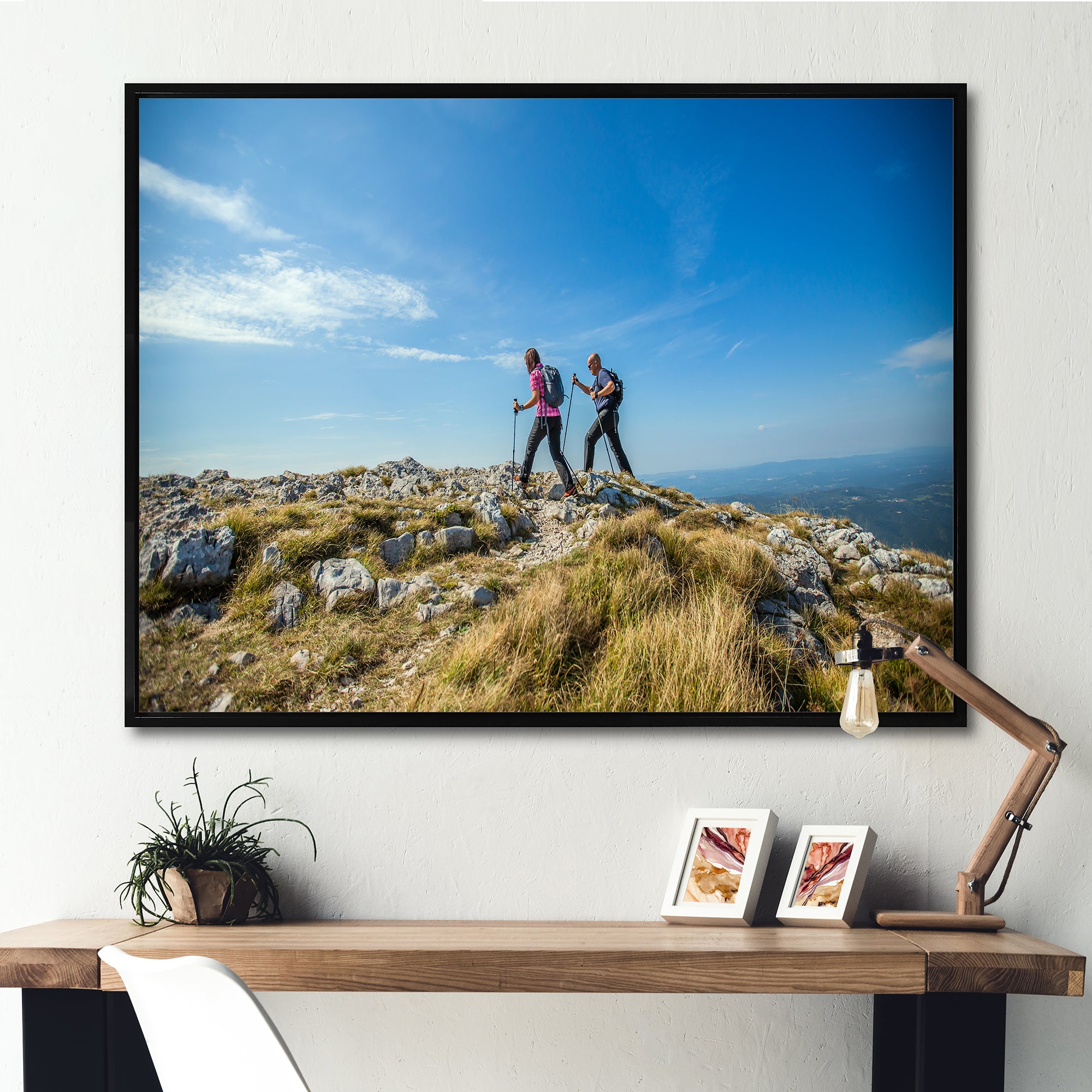 Trails Hiking Photo I - Hiking Canvas Wall Art