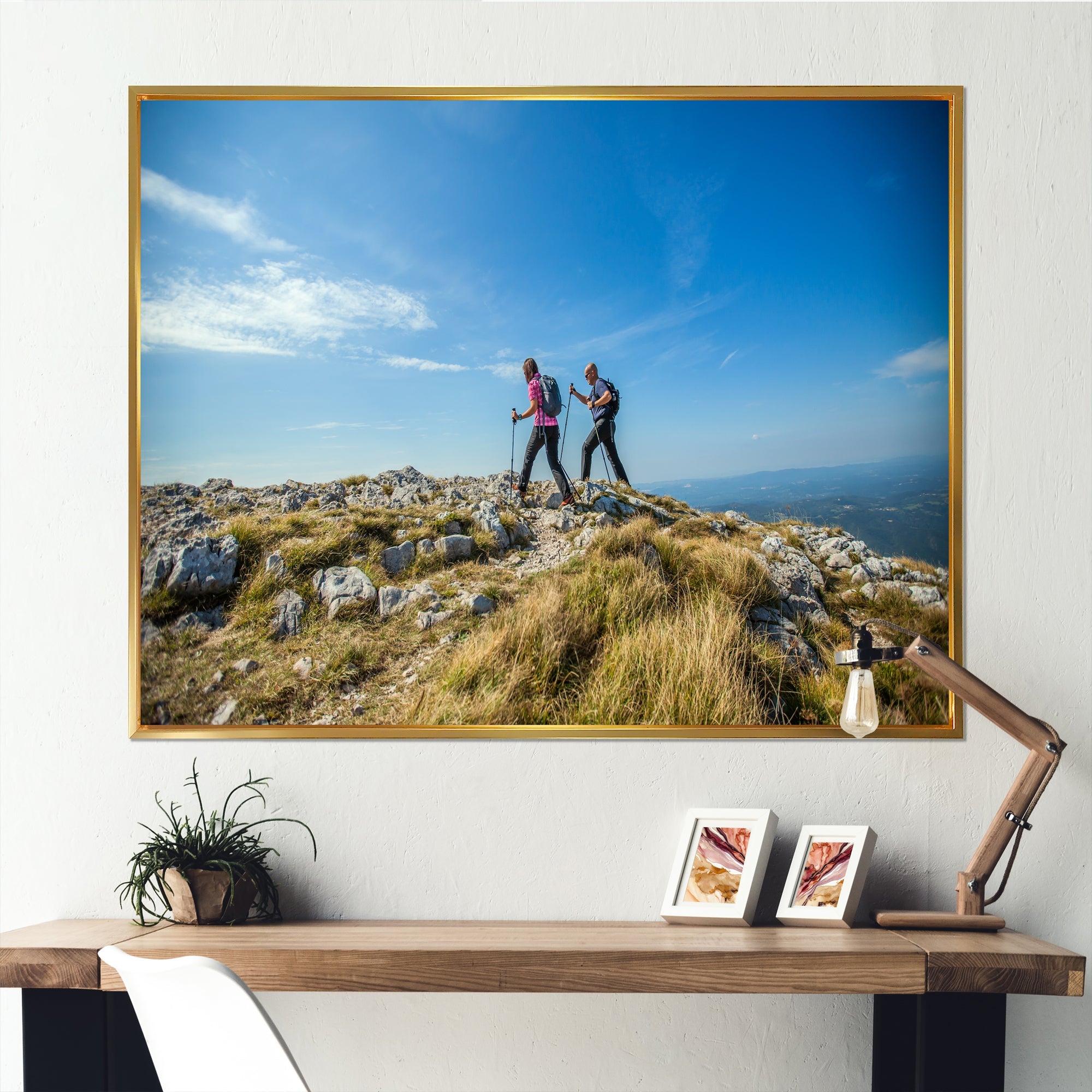 Trails Hiking Photo I - Hiking Canvas Wall Art