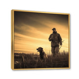 Hunting At Sunrise I - Hunting & Fishing Canvas Wall Art