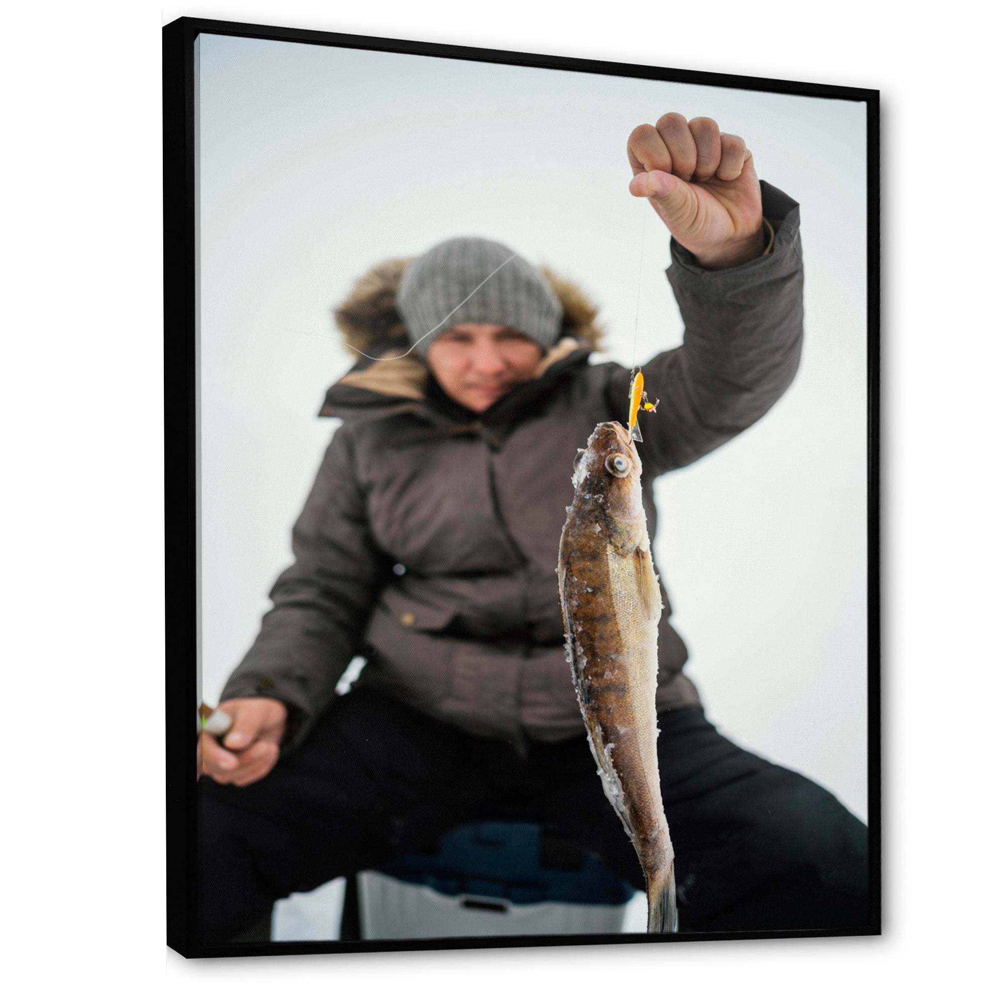 Winter Fishing Nautical Escapes - Hunting & Fishing Canvas Wall Art