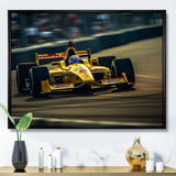 Speedway Formula Car Rush I - Racing Canvas Wall Art