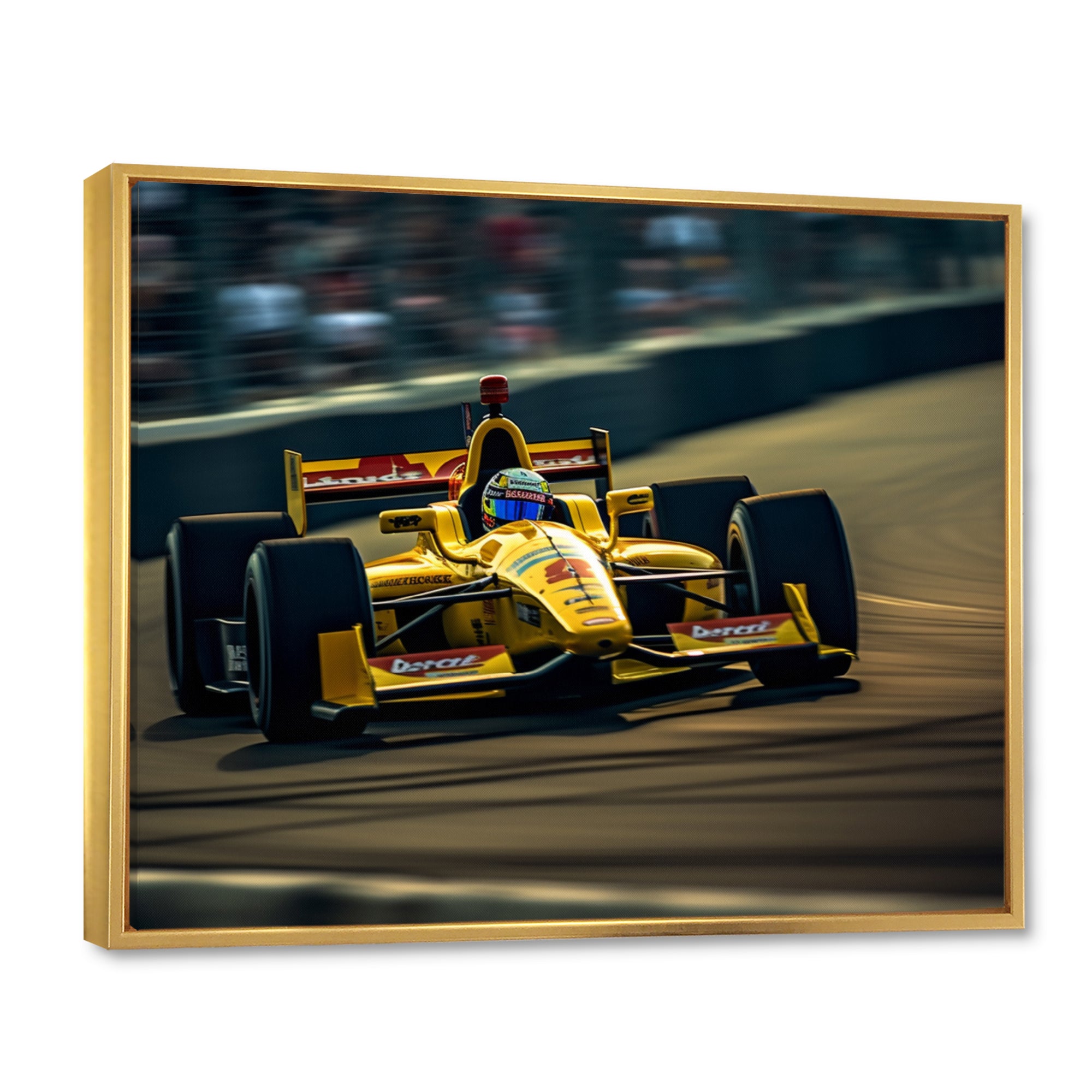 Speedway Formula Car Rush I - Racing Canvas Wall Art