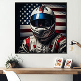 American Speed Way Car Portrait - Racing Canvas Wall Art