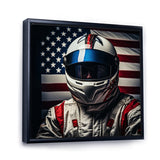 American Speed Way Car Portrait - Racing Canvas Wall Art