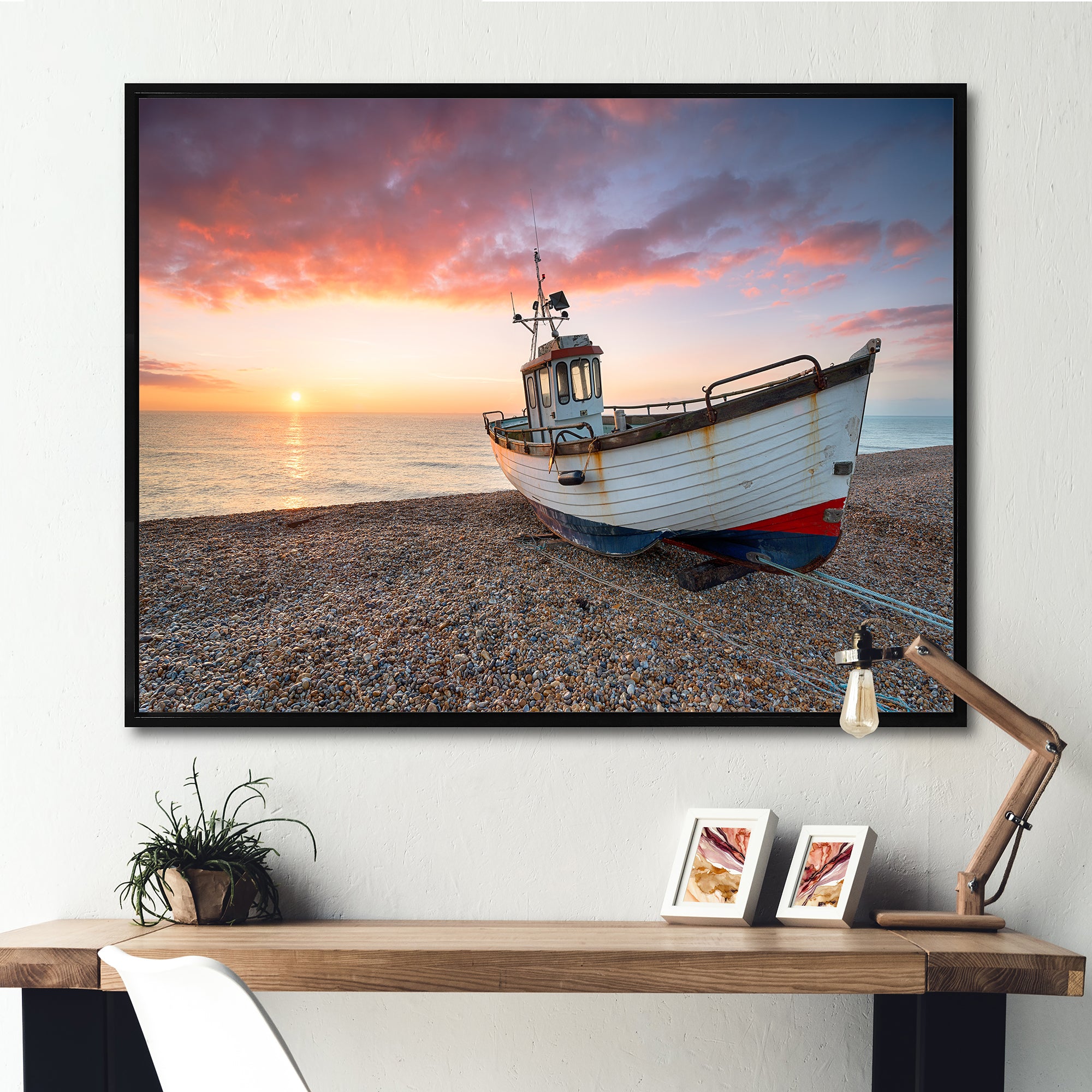 Sailing Boat Solitude Photo I - Sailing Canvas Wall Art