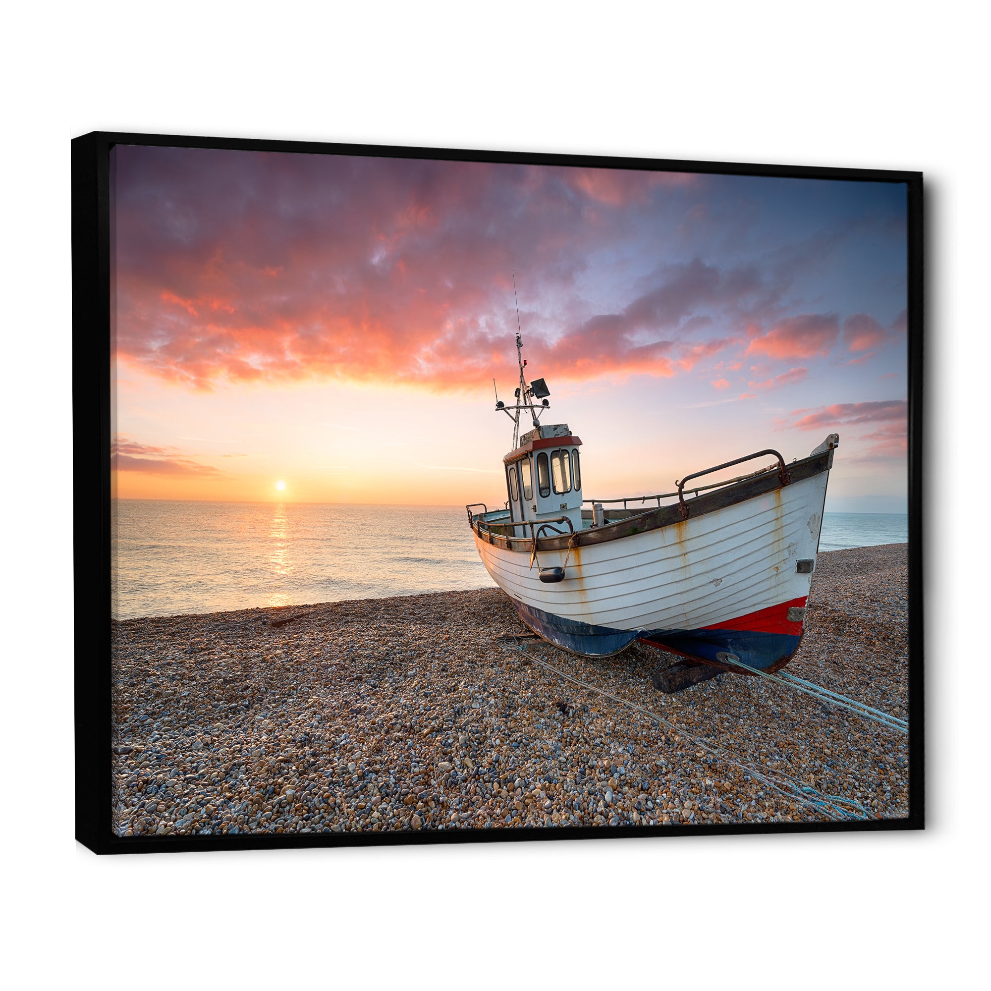 Sailing Boat Solitude Photo I - Sailing Canvas Wall Art