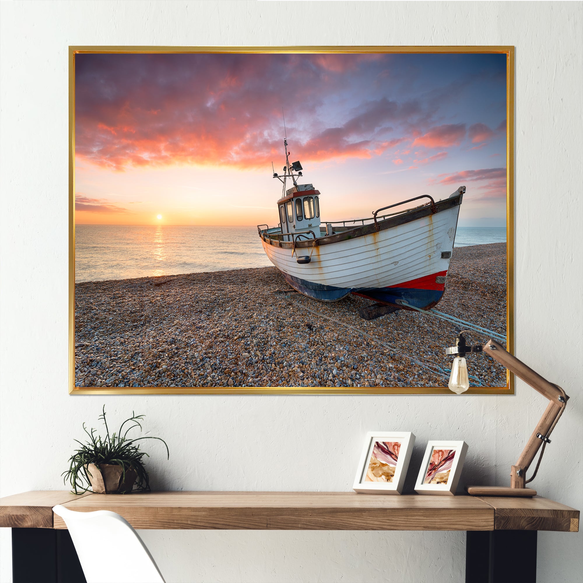 Sailing Boat Solitude Photo I - Sailing Canvas Wall Art