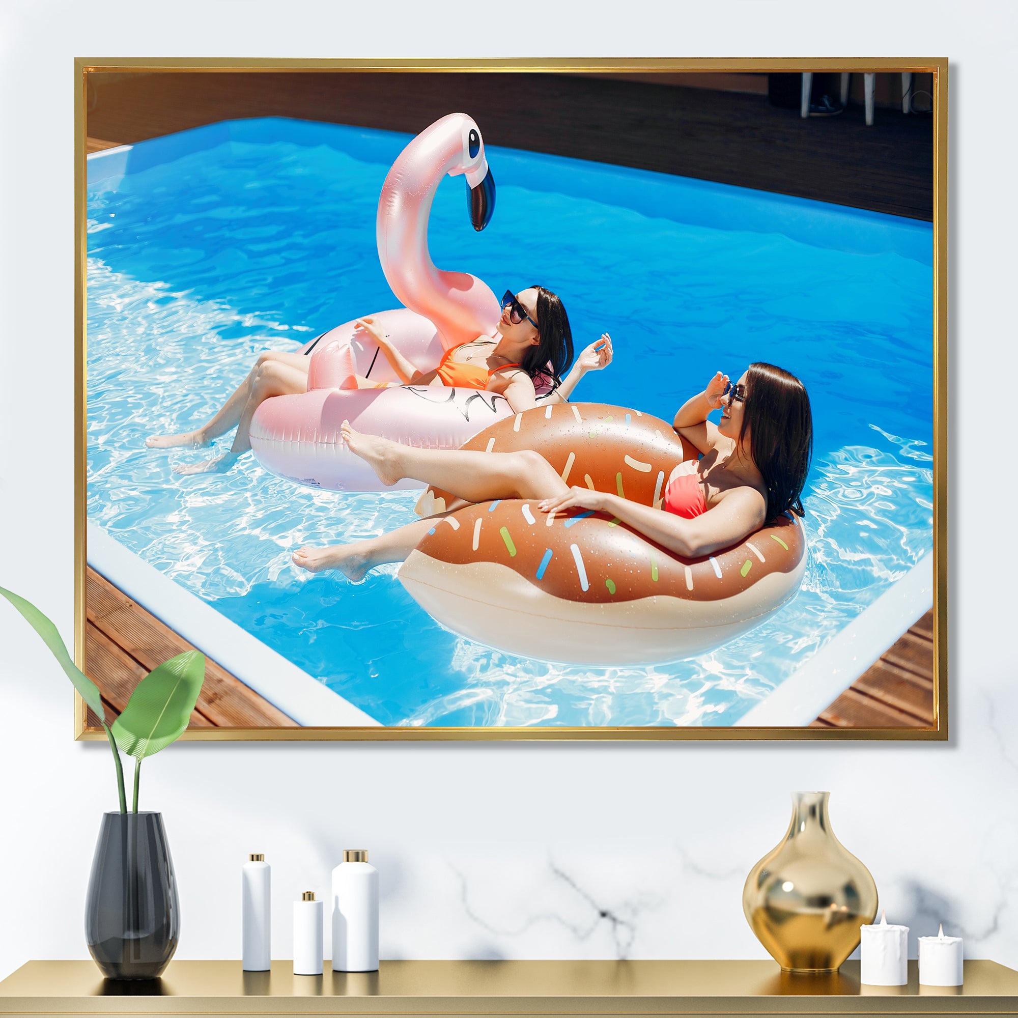 Swimming Harmony - Swimming Canvas Wall Art