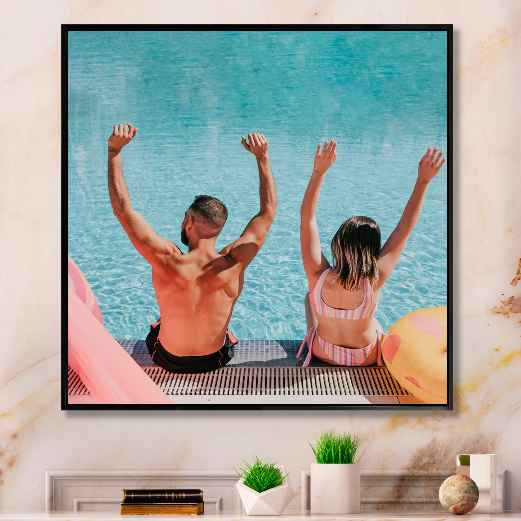 Vintage Swimming Strokes - Swimming Canvas Wall Art