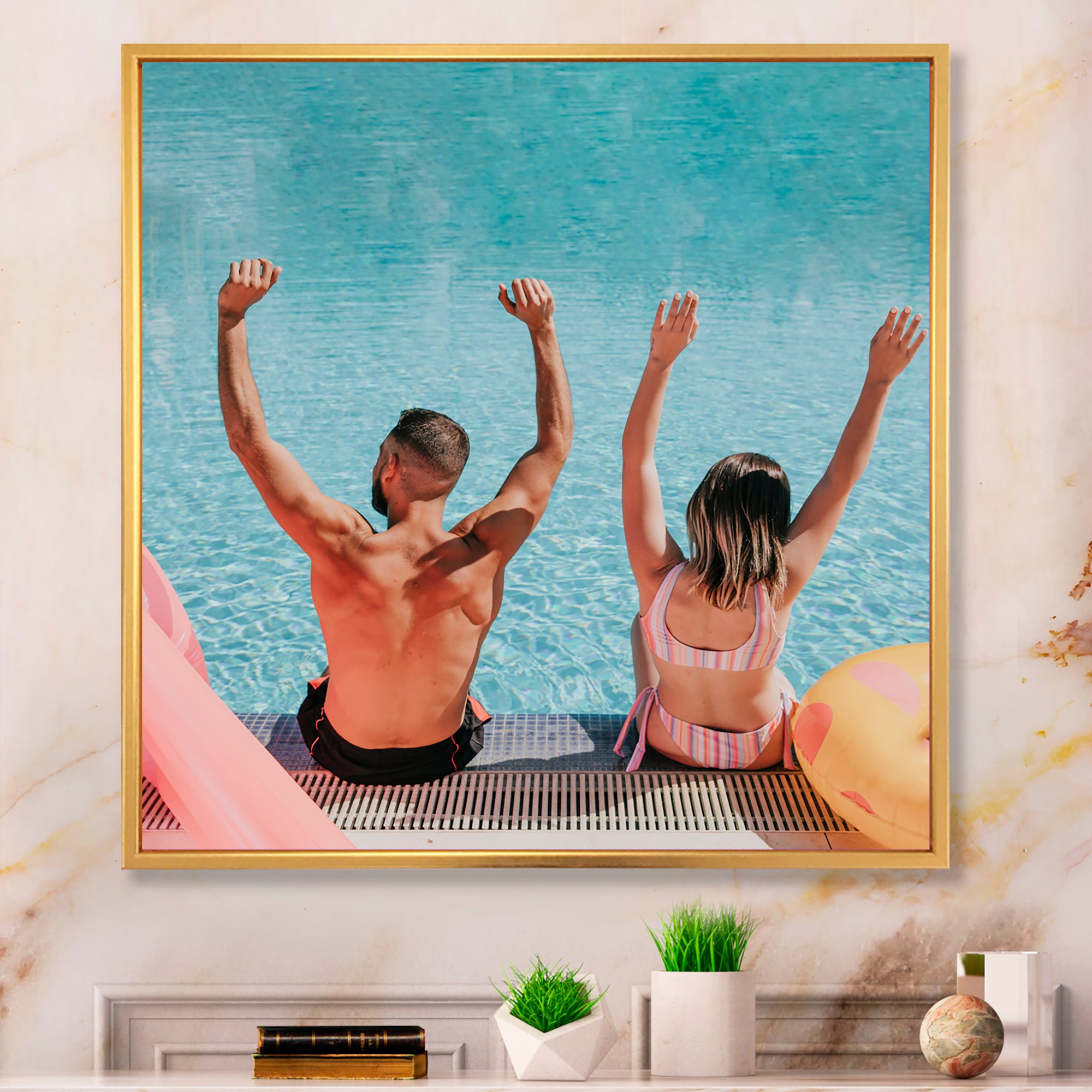 Vintage Swimming Strokes - Swimming Canvas Wall Art