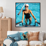 Photo Swimming Athlete - Swimming Canvas Wall Art