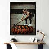 Weightlifting Gym Woman - Weightlifting Canvas Wall Art