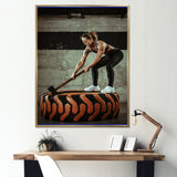 Weightlifting Gym Woman - Weightlifting Canvas Wall Art