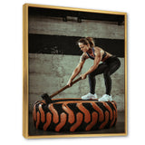 Weightlifting Gym Woman - Weightlifting Canvas Wall Art