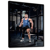 Powerlifting Man Flex I - Weightlifting Canvas Wall Art