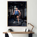 Powerlifting Man Flex I - Weightlifting Canvas Wall Art
