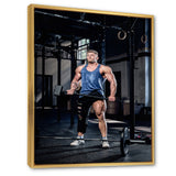 Powerlifting Man Flex I - Weightlifting Canvas Wall Art