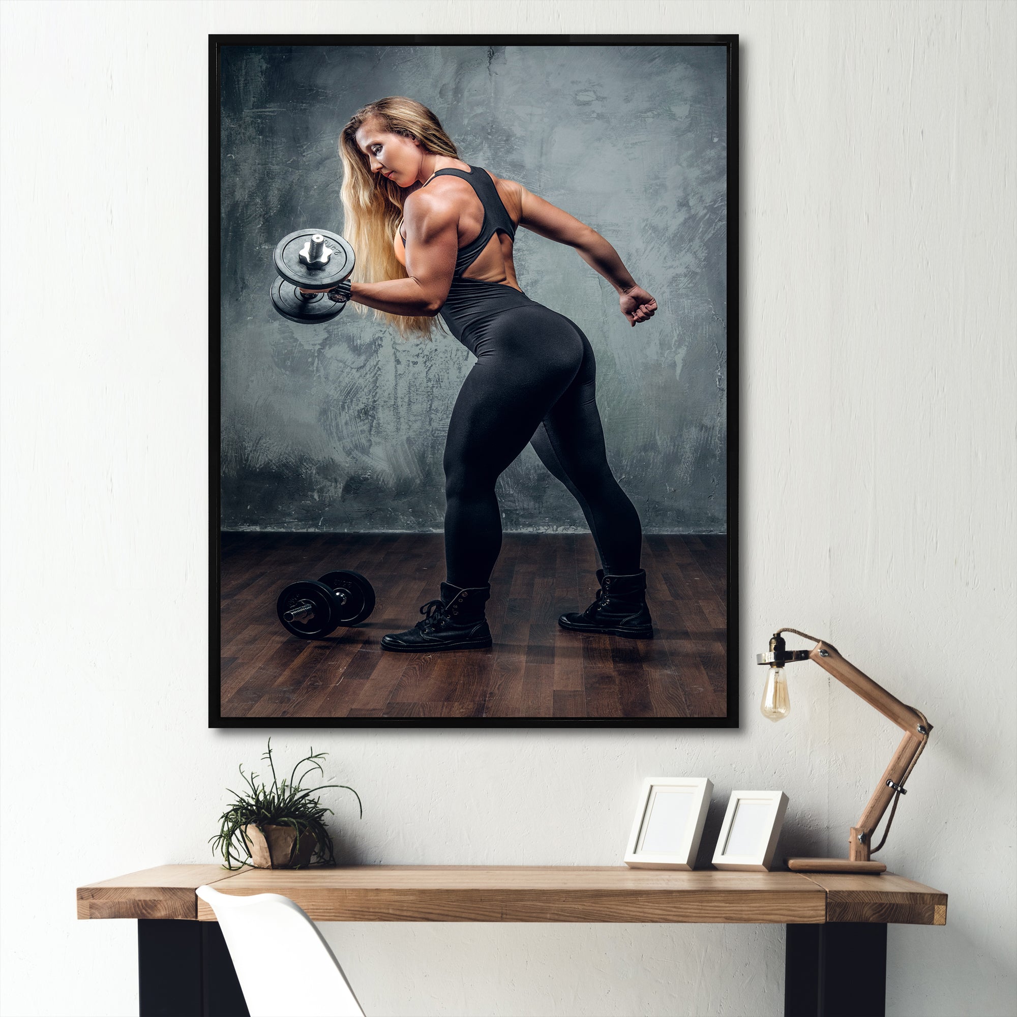 Muscle Machine - Weightlifting Canvas Wall Art