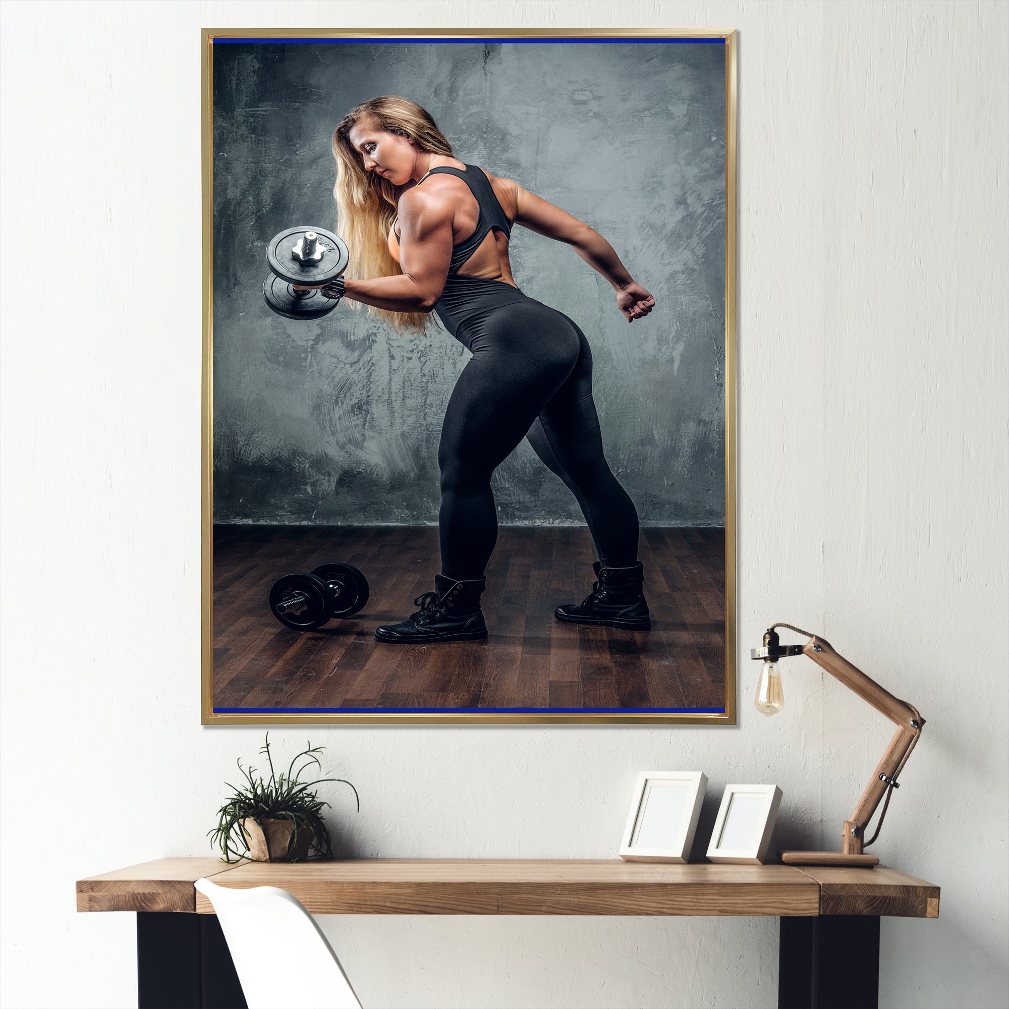 Muscle Machine - Weightlifting Canvas Wall Art