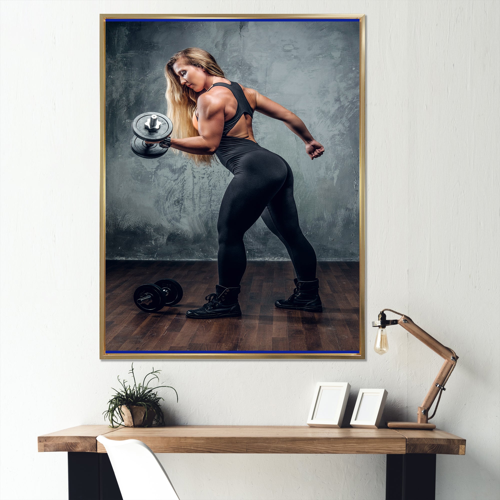 Muscle Machine - Weightlifting Canvas Wall Art