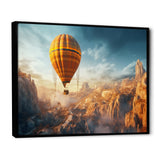 Yellow Hot Air Ballon Panoramic I - Hot Air Balloon Canvas Wall Art