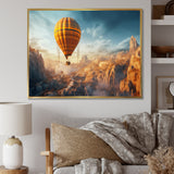 Yellow Hot Air Ballon Panoramic I - Hot Air Balloon Canvas Wall Art
