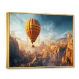 Yellow Hot Air Ballon Panoramic I - Hot Air Balloon Canvas Wall Art