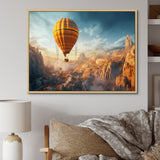 Yellow Hot Air Ballon Panoramic I - Hot Air Balloon Canvas Wall Art