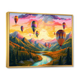 Hot Air Ballon Bold Scenery I - Hot Air Balloon Canvas Wall Art
