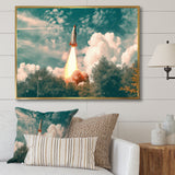 Spaceship Rocket In Florida I - Rocket Canvas Wall Art
