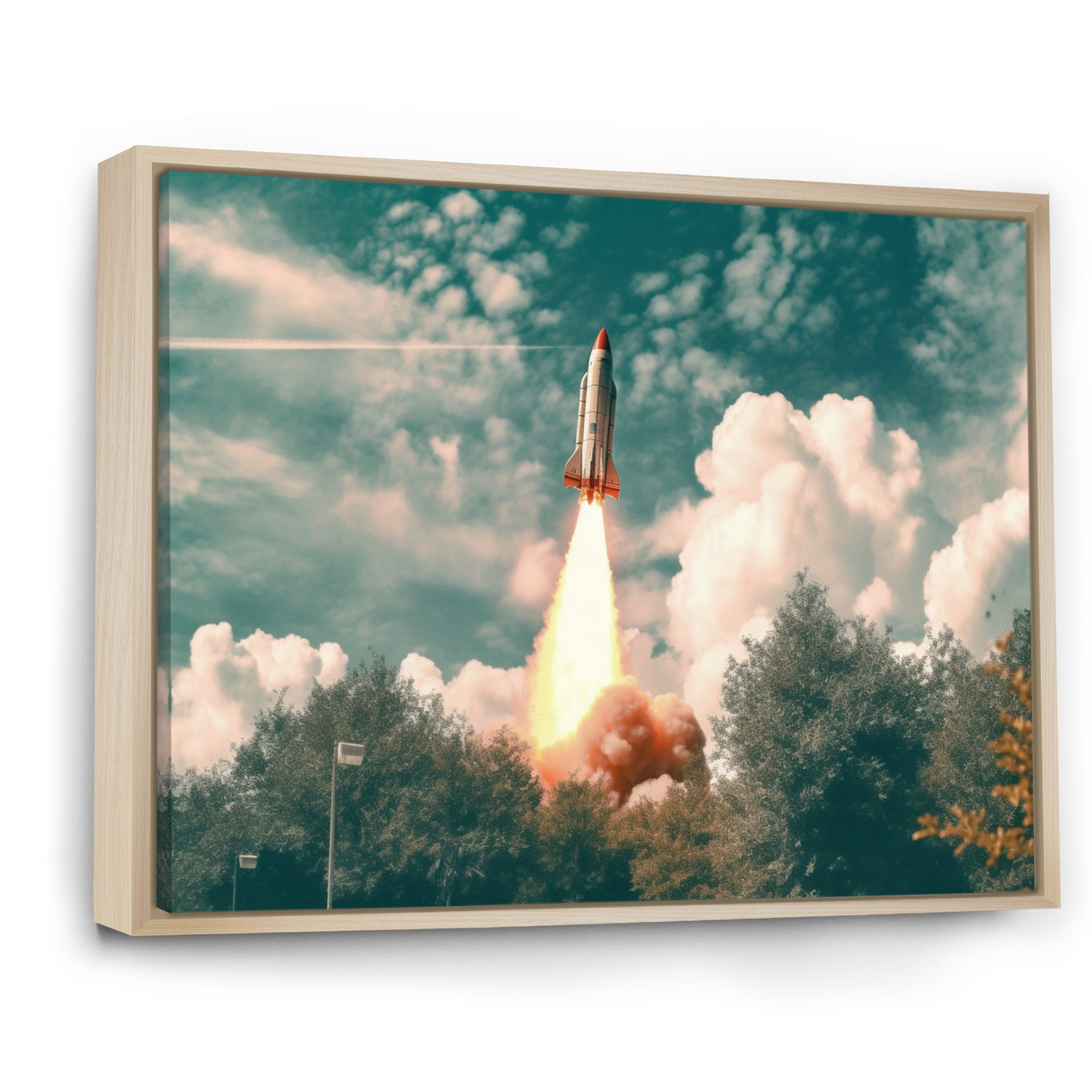 Spaceship Rocket In Florida I - Rocket Canvas Wall Art