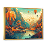 High In The Sky Hot Air Ballon - Hot Air Balloon Canvas Wall Art