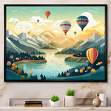 High In The Skies Hot Air Ballon - Hot Air Balloon Canvas Wall Art