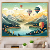 High In The Skies Hot Air Ballon - Hot Air Balloon Canvas Wall Art