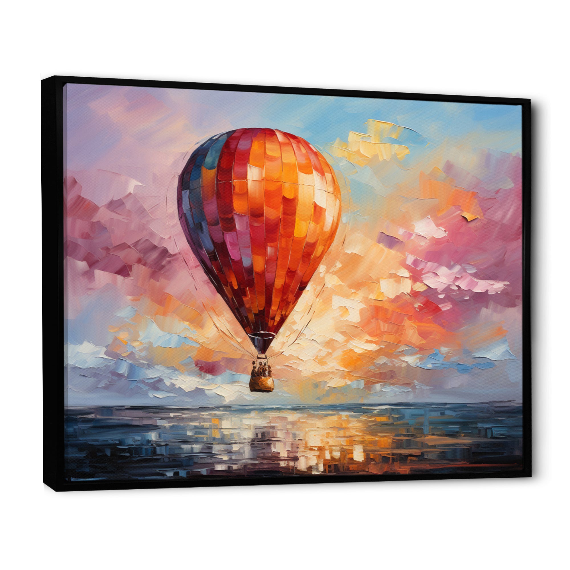 Colorful Air balloon Views I - Hot Air Balloon Canvas Wall Art