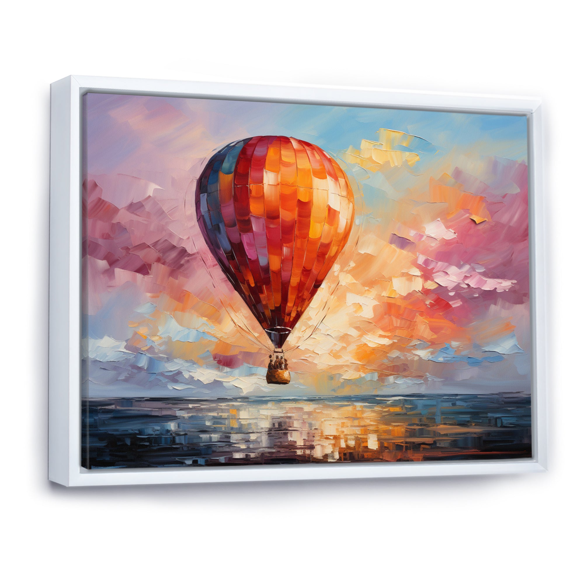 Colorful Air balloon Views I - Hot Air Balloon Canvas Wall Art