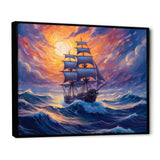 Ship Sailing The High Seas - Boat Canvas Wall Art